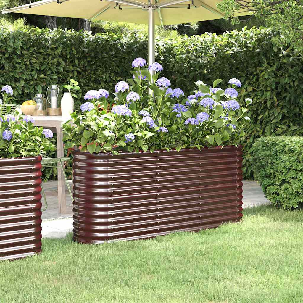 Jardinera acero galvanizado gris 140x140x68 cm