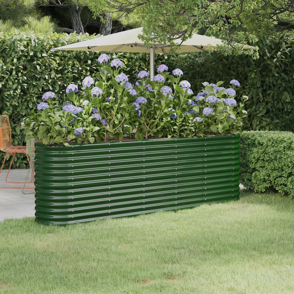 Jardinera acero galvanizado gris 140x140x68 cm