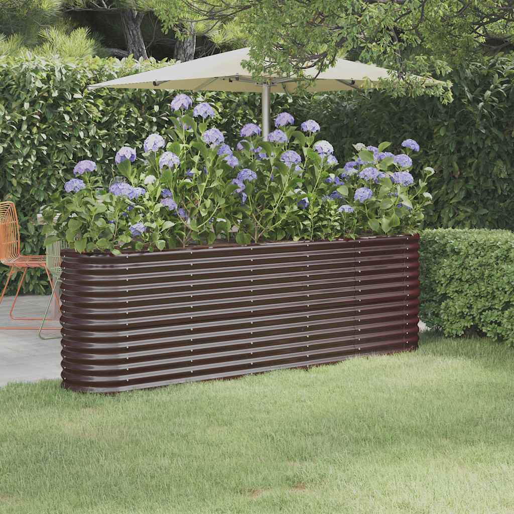Jardinera arriate acero galvanizado antracita 322x100x68cm
