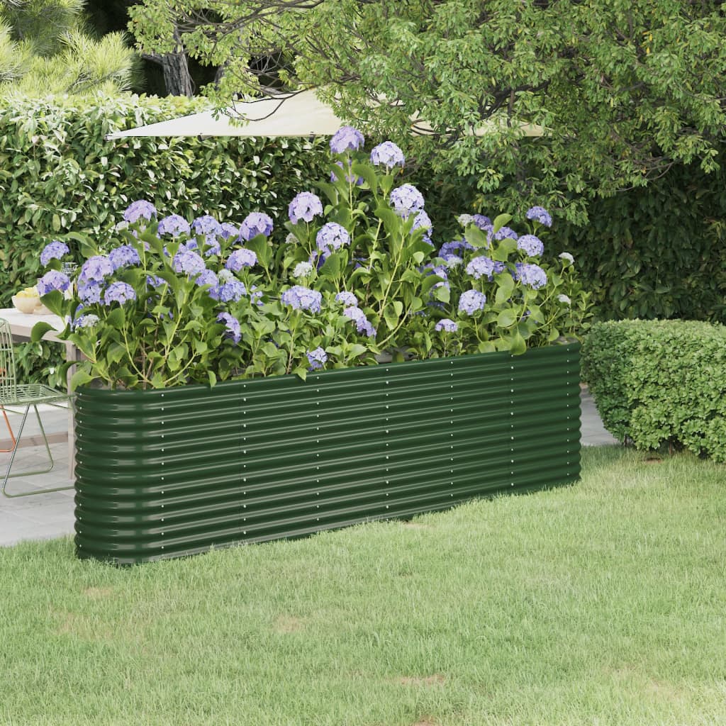 Jardinera acero galvanizado gris 140x140x68 cm