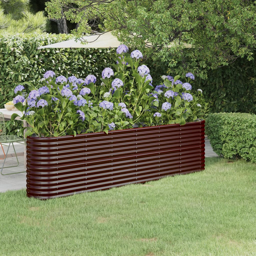 Jardinera acero galvanizado gris 140x140x68 cm