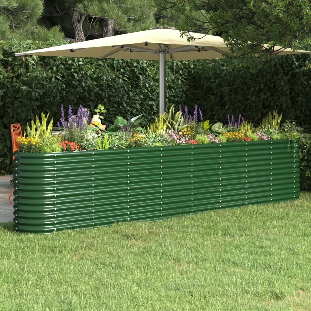 Jardinera acero galvanizado gris 140x140x68 cm
