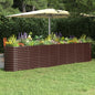 Floreira em aço galvanizado antracite 322x100x68cm