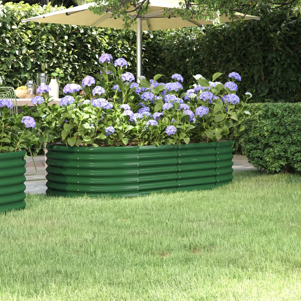 Jardinera acero galvanizado gris 140x140x68 cm