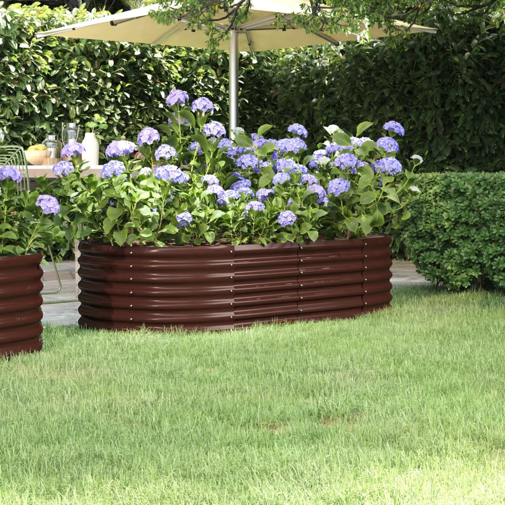 Jardinera acero galvanizado gris 140x140x68 cm