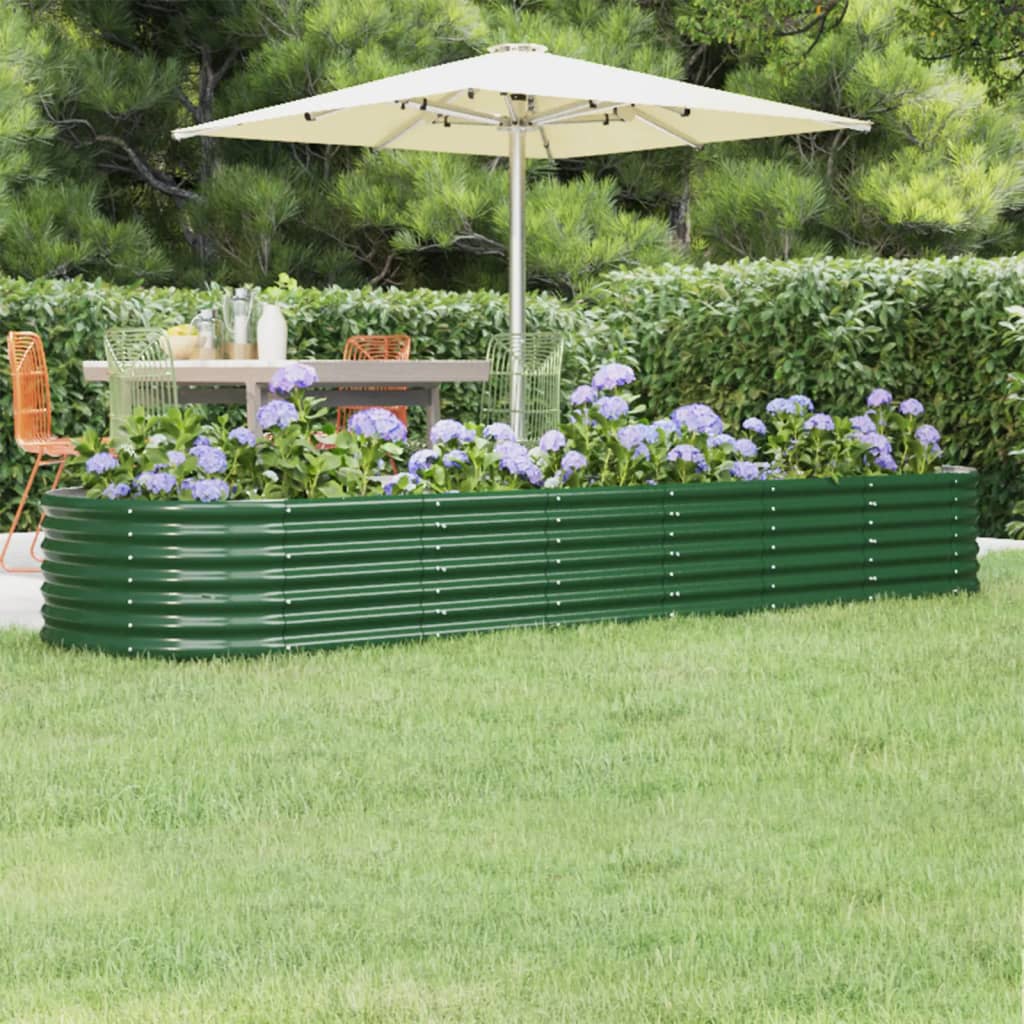 Jardinera acero galvanizado gris 140x140x68 cm