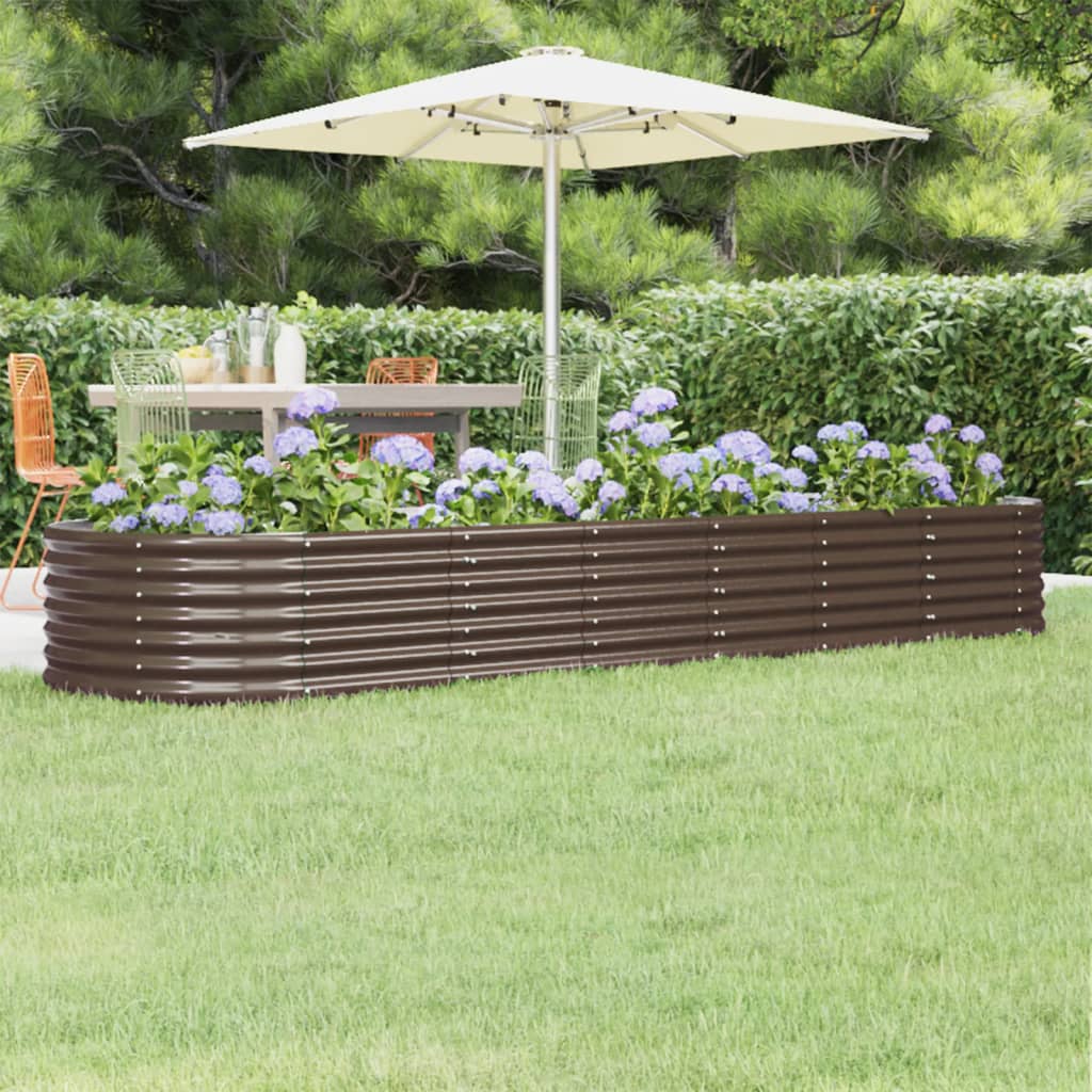 Jardinera acero galvanizado gris 140x140x68 cm