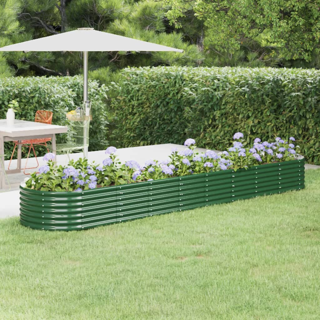 Jardinera acero galvanizado gris 140x140x68 cm