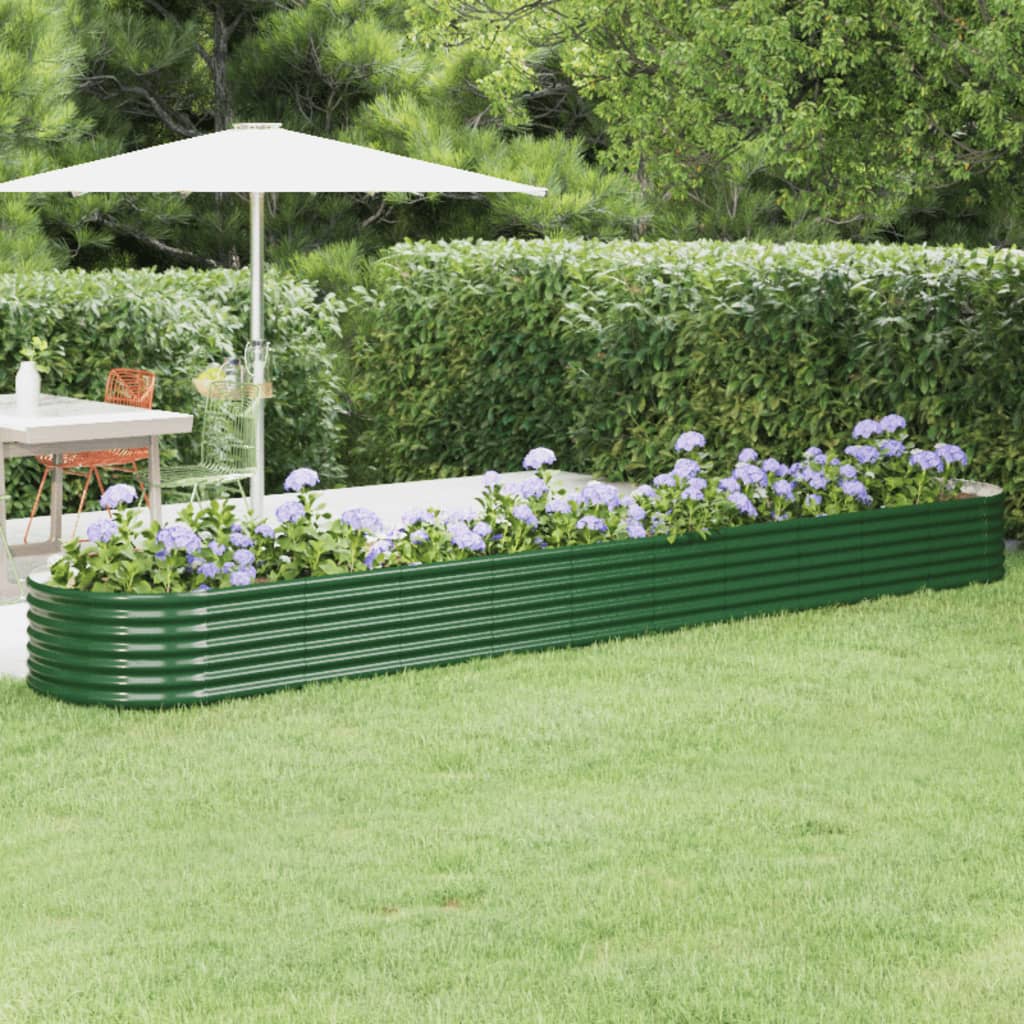 Jardinera acero galvanizado gris 140x140x68 cm