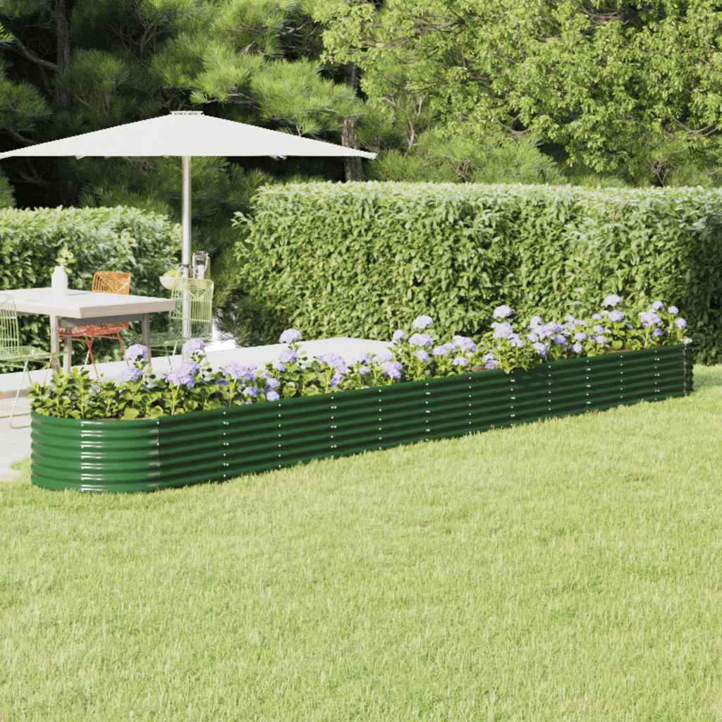 Jardinera acero galvanizado gris 140x140x68 cm