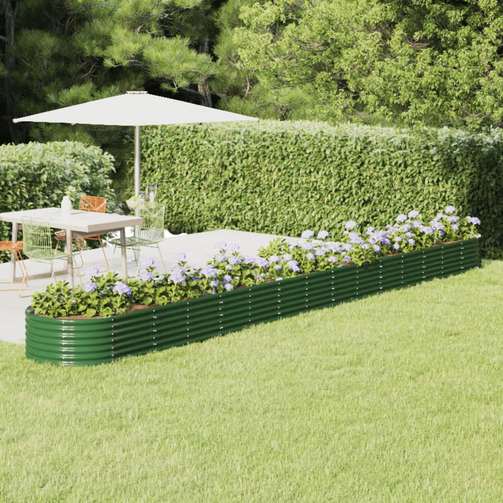 Jardinera acero galvanizado gris 140x140x68 cm