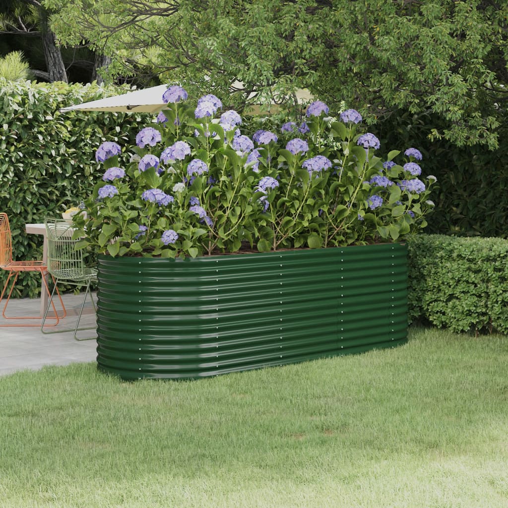 Jardinera acero galvanizado gris 140x140x68 cm