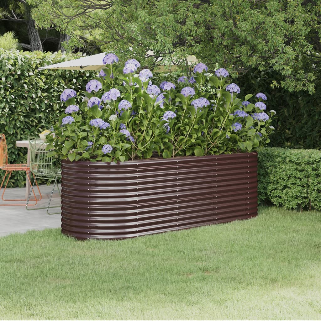 Jardinera acero galvanizado gris 140x140x68 cm