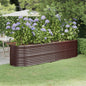Floreira em aço galvanizado antracite 322x100x68cm