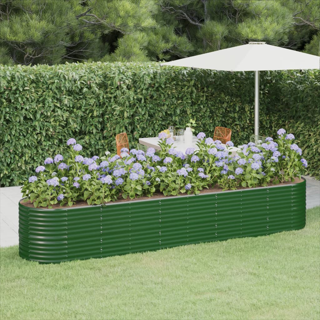 Jardinera acero galvanizado gris 140x140x68 cm