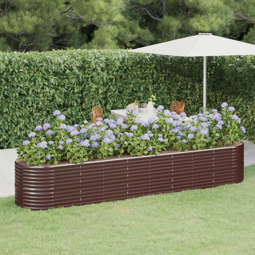 Jardinera acero galvanizado gris 140x140x68 cm