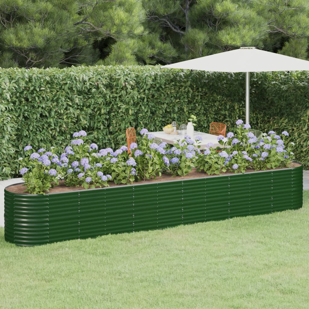 Jardinera acero galvanizado gris 140x140x68 cm