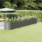 Floreira em aço galvanizado antracite 322x100x68cm