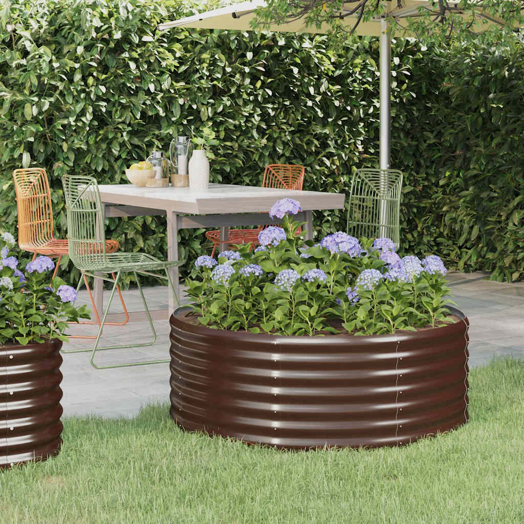 Jardinera acero galvanizado gris 140x140x68 cm