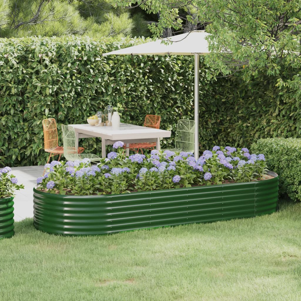 Jardinera acero galvanizado gris 140x140x68 cm
