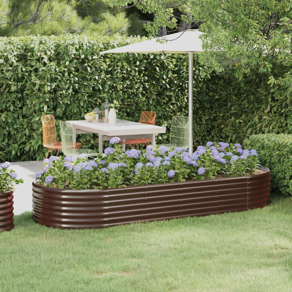 Jardinera acero galvanizado gris 140x140x68 cm