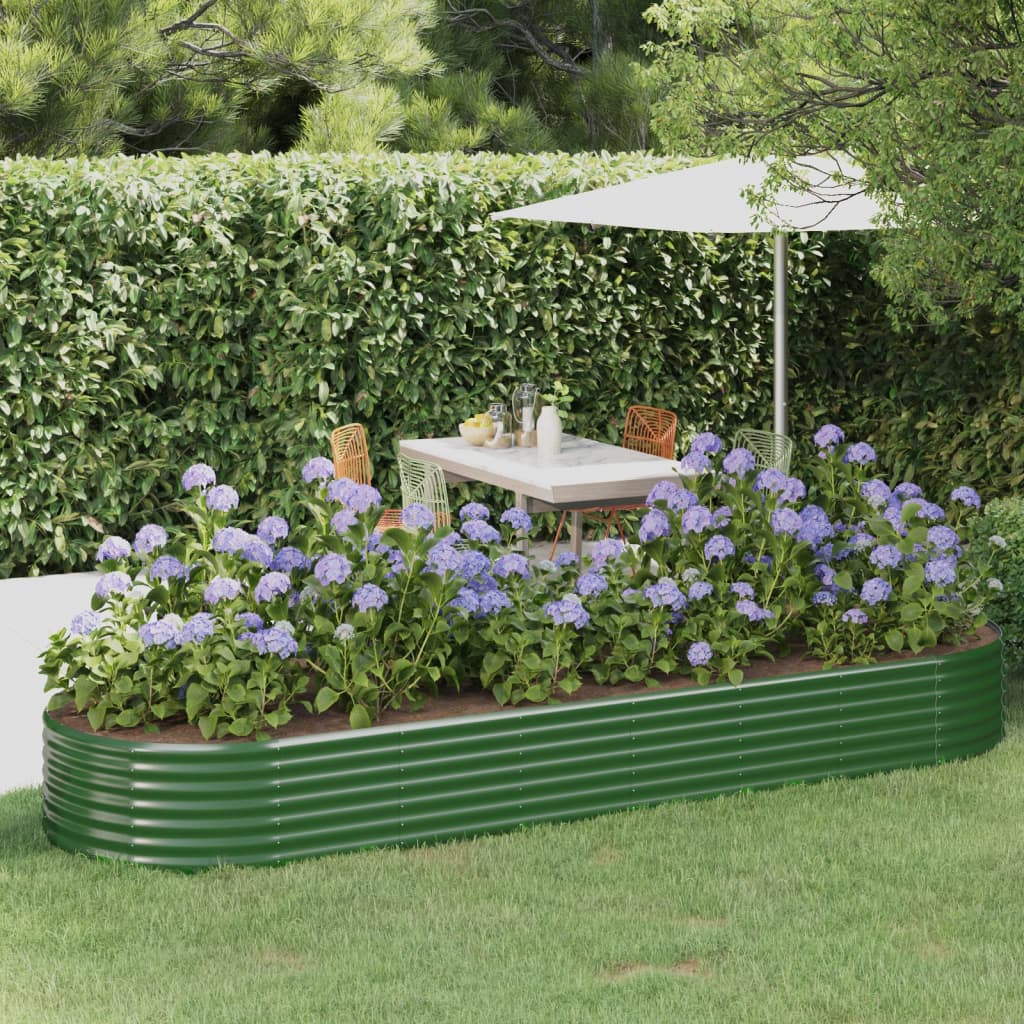 Jardinera acero galvanizado gris 140x140x68 cm