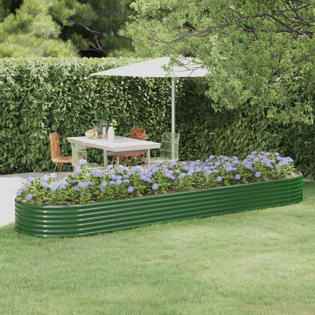 Jardinera acero galvanizado gris 140x140x68 cm