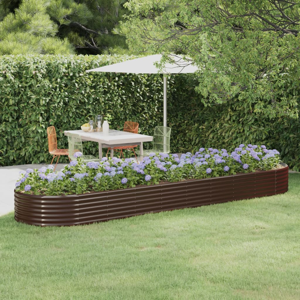 Jardinera acero galvanizado gris 140x140x68 cm