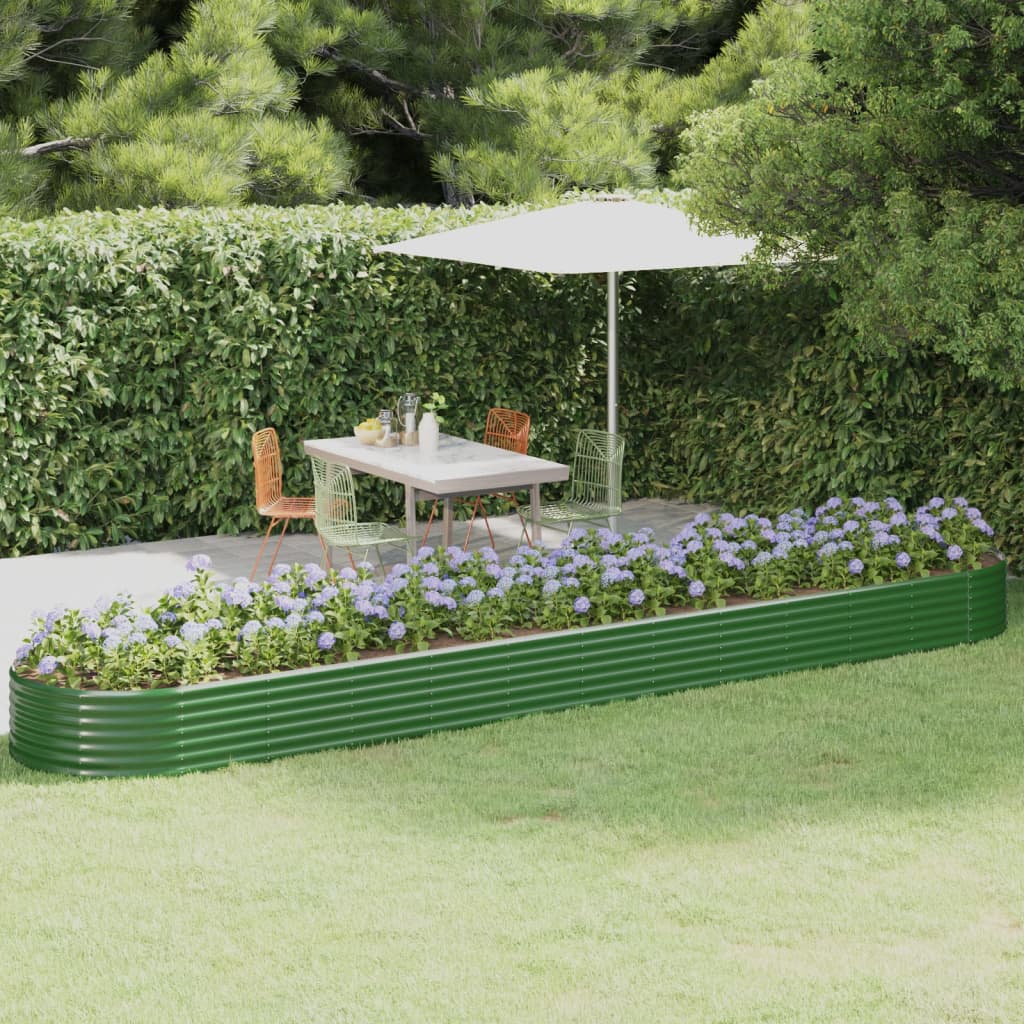 Jardinera acero galvanizado gris 140x140x68 cm