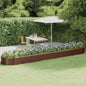 Floreira em aço galvanizado antracite 322x100x68cm