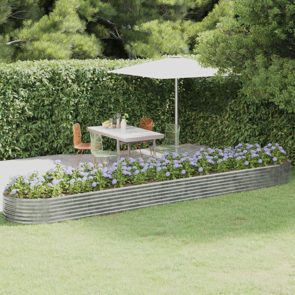 Jardinera acero galvanizado gris 140x140x68 cm