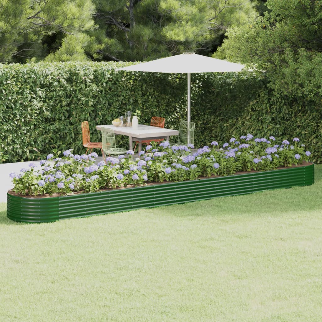 Jardinera acero galvanizado gris 140x140x68 cm