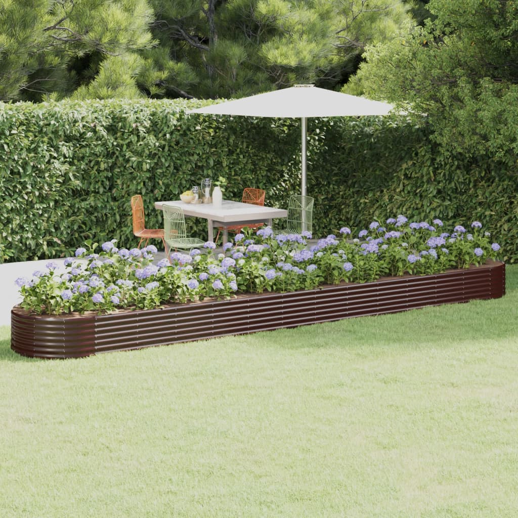 Jardinera acero galvanizado gris 140x140x68 cm