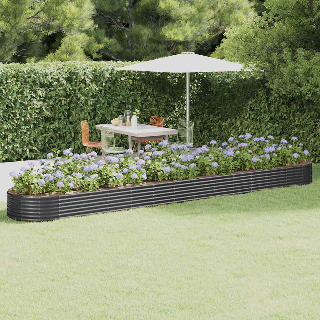 Jardinera acero galvanizado gris 140x140x68 cm