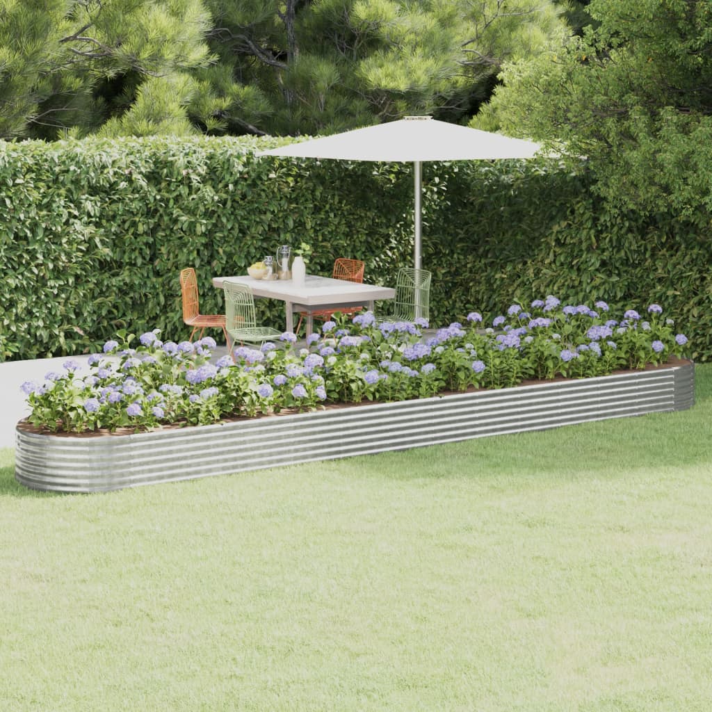 Jardinera acero galvanizado gris 140x140x68 cm
