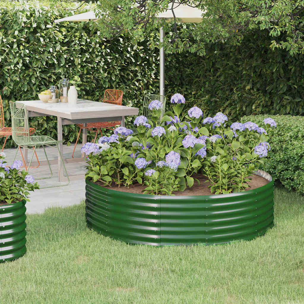 Jardinera acero galvanizado gris 140x140x68 cm