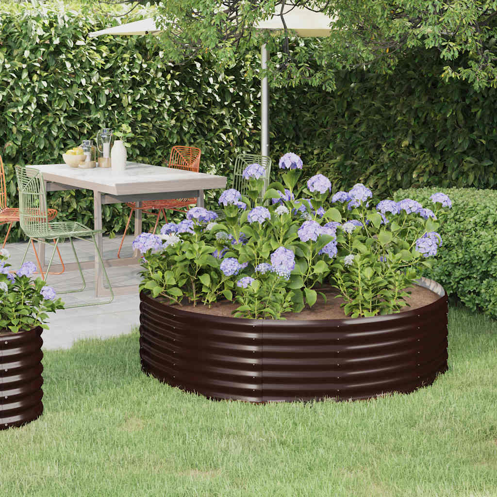 Jardinera arriate acero galvanizado antracita 322x100x68cm