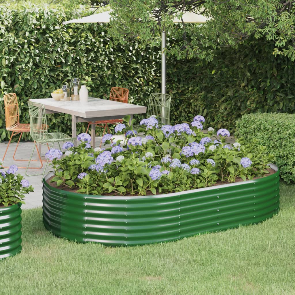 Jardinera acero galvanizado gris 140x140x68 cm