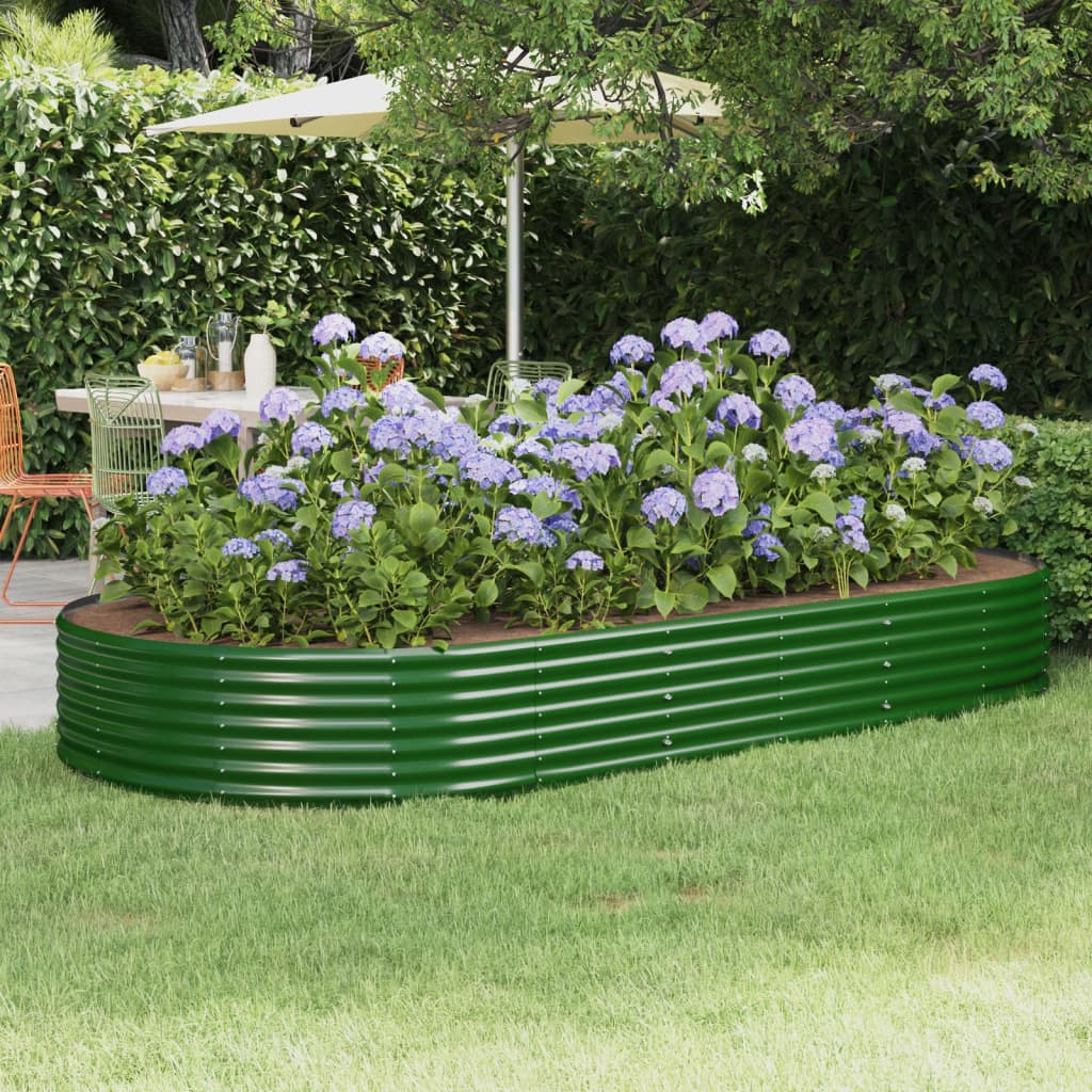 Jardinera acero galvanizado gris 140x140x68 cm
