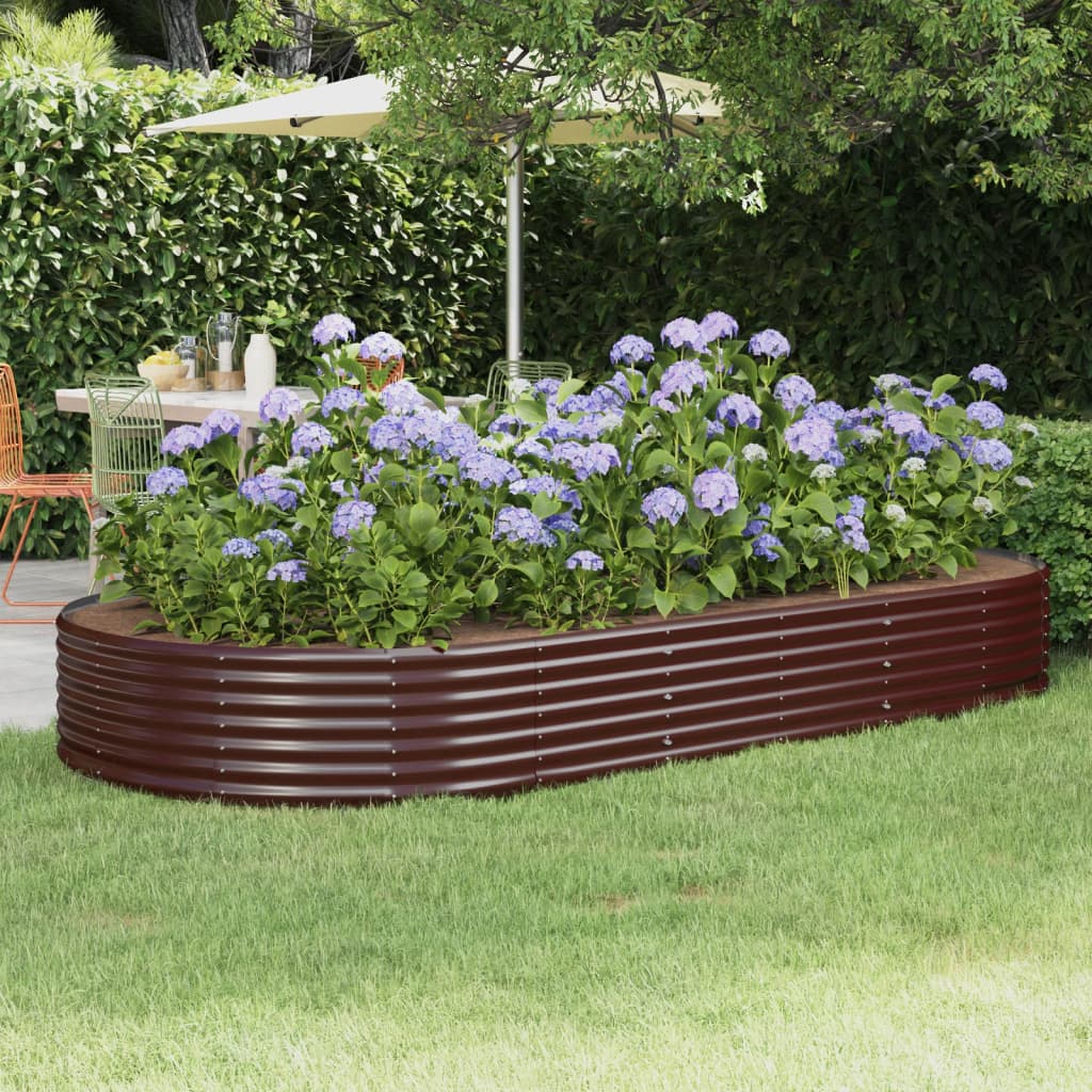 Jardinera arriate acero galvanizado antracita 322x100x68cm