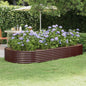 Floreira em aço galvanizado antracite 322x100x68cm