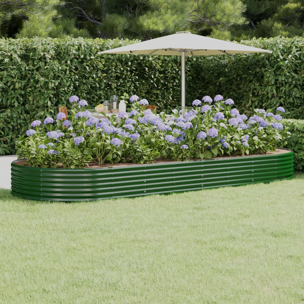 Jardinera acero galvanizado gris 140x140x68 cm