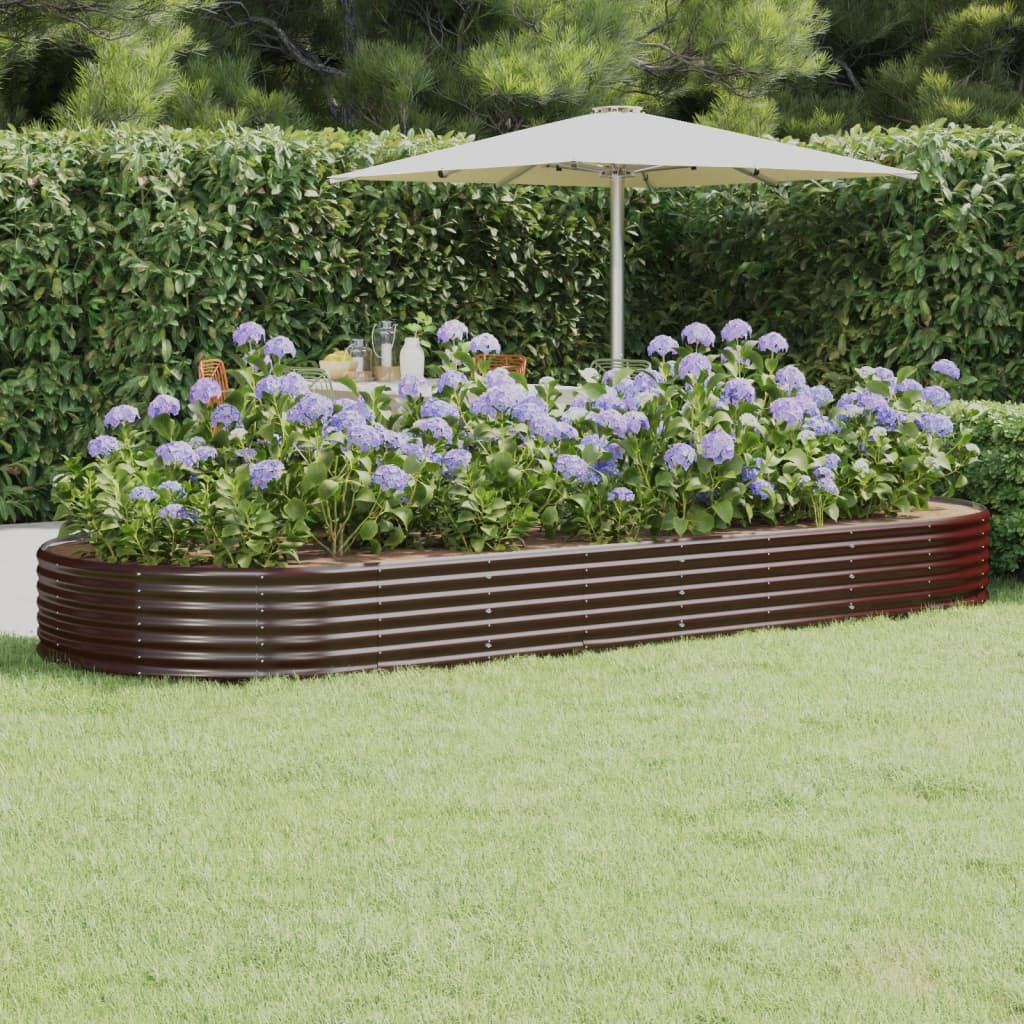 Jardinera acero galvanizado gris 140x140x68 cm