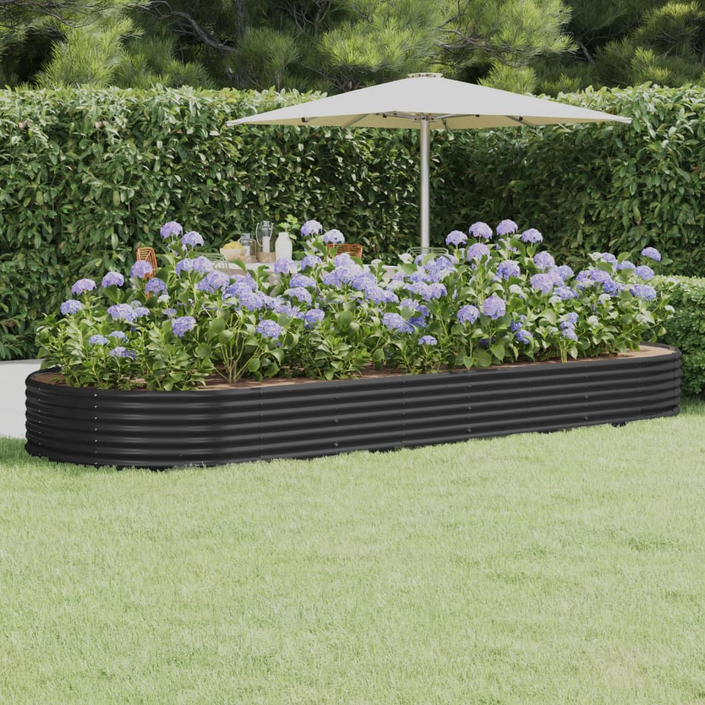 Jardinera acero galvanizado gris 140x140x68 cm