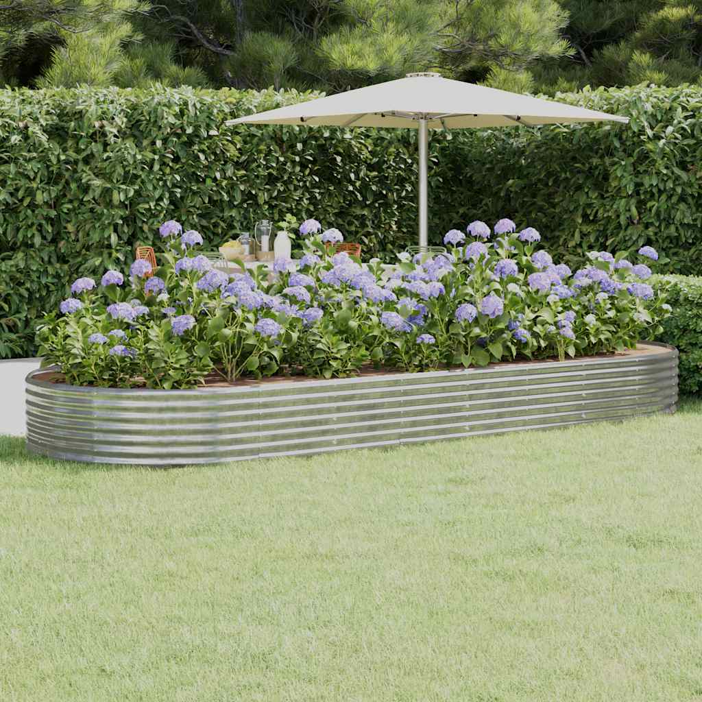 Jardinera acero galvanizado gris 140x140x68 cm