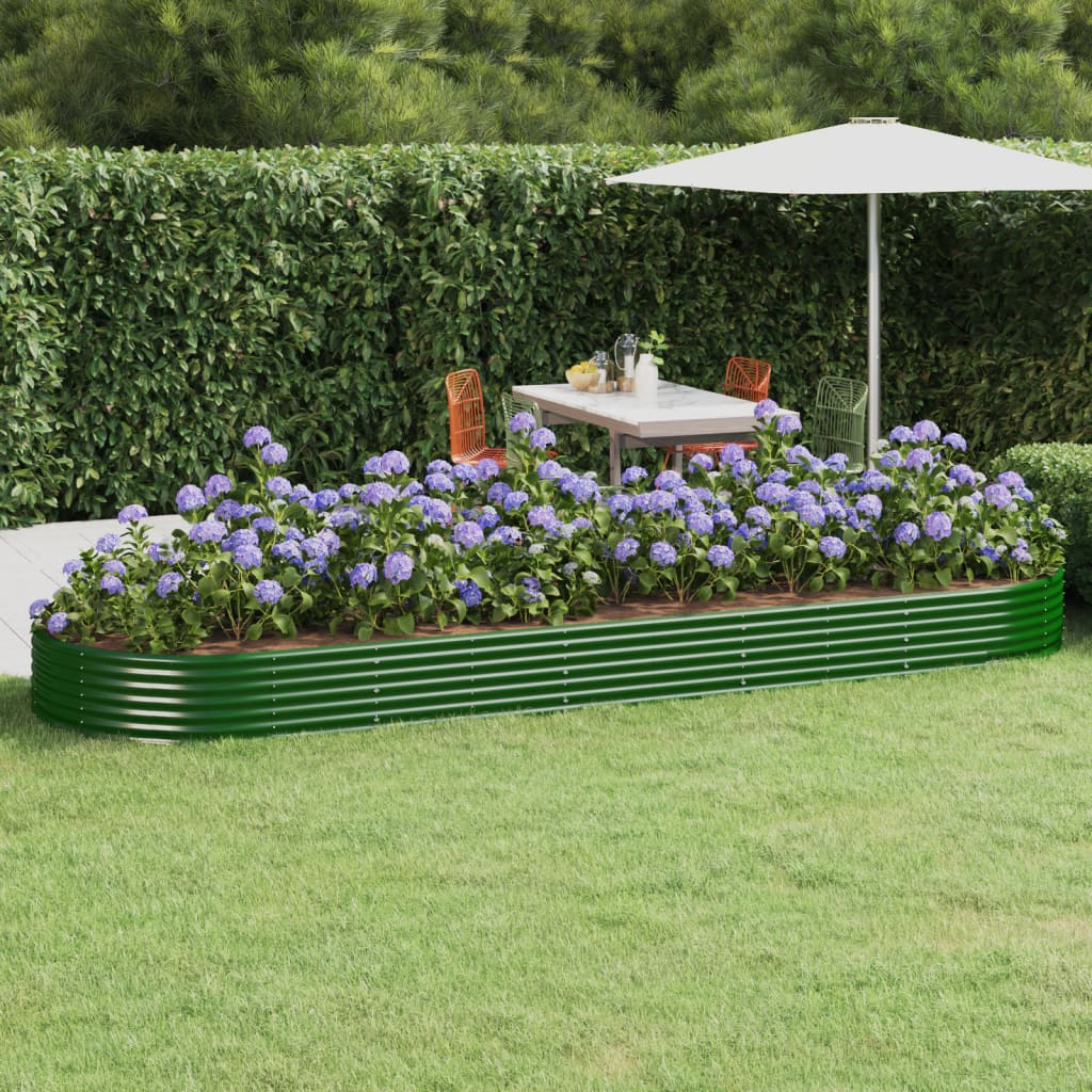 Jardinera acero galvanizado gris 140x140x68 cm
