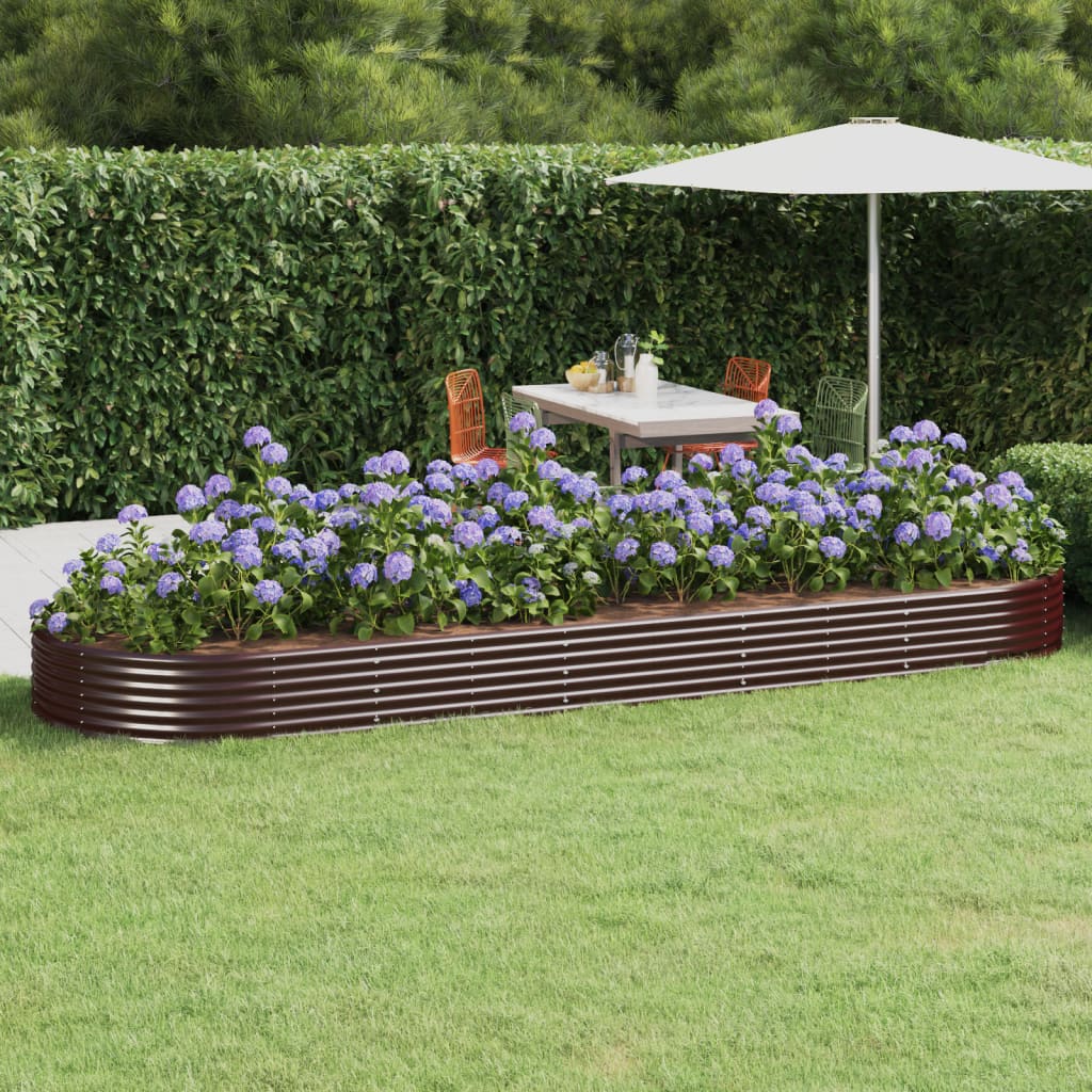 Jardinera arriate acero galvanizado antracita 322x100x68cm