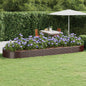 Floreira em aço galvanizado antracite 322x100x68cm