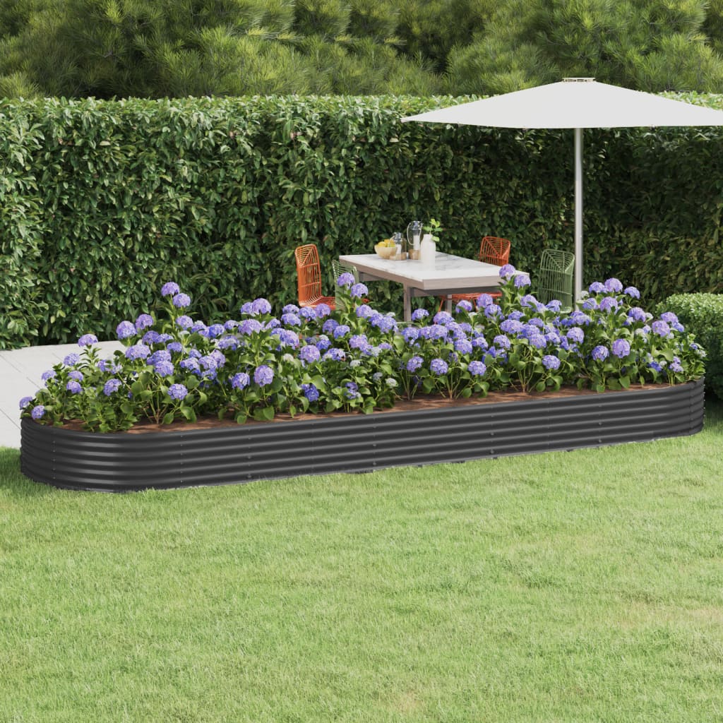 Jardinera acero galvanizado gris 140x140x68 cm
