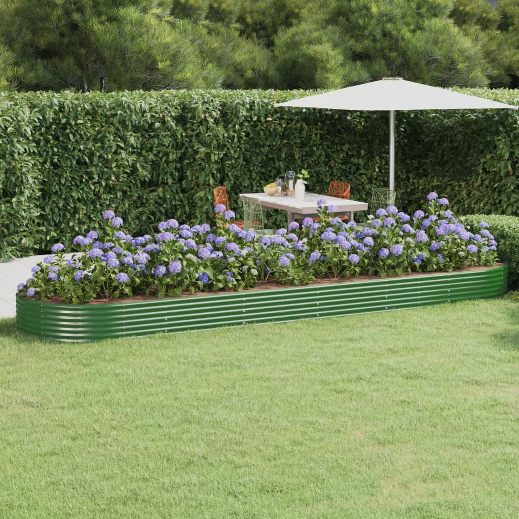 Jardinera acero galvanizado gris 140x140x68 cm